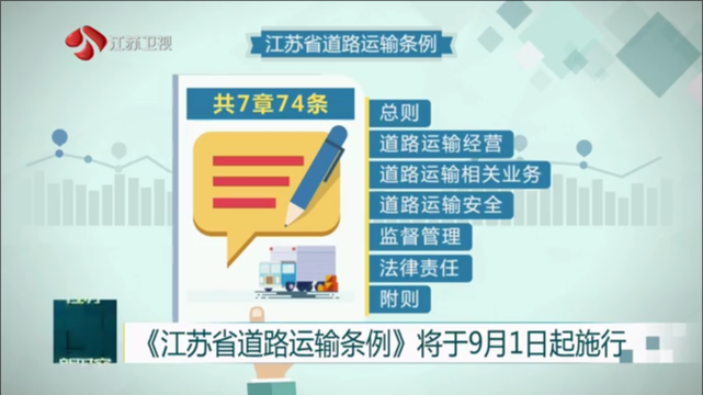 《江苏省道路运输条例》将于9月1日起施行