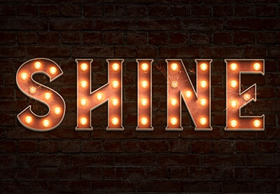 How to Create a 3D Marquee Bulb Text Effect in Photoshop