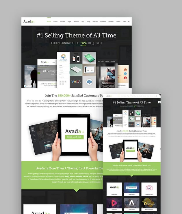 Avada Multipurpose WordPress Theme with Responsive Design