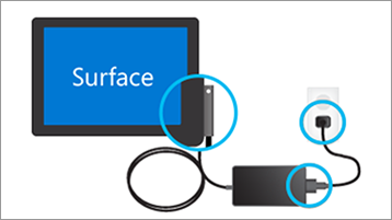 Connecting charger on Surface
